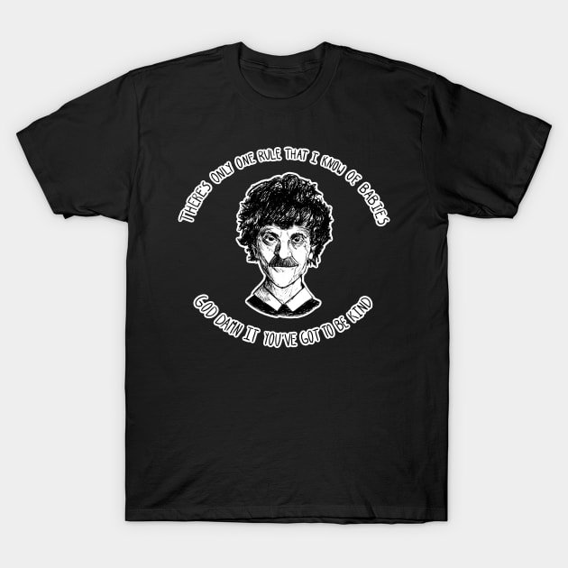 Vonnegut Quote God Bless Your Mr. Rosewater T-Shirt by Audrey Nagle